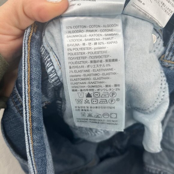 Levis 711 Skinny Jeans Womens Blue Distressed Ripped Frayed Stretch Denim Sz 26 - Picture 7 of 11